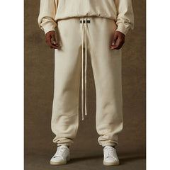 FOG Essentials Flocked Print Fleece Jogger Sweatpants – 2022FW Unisex American Streetwear