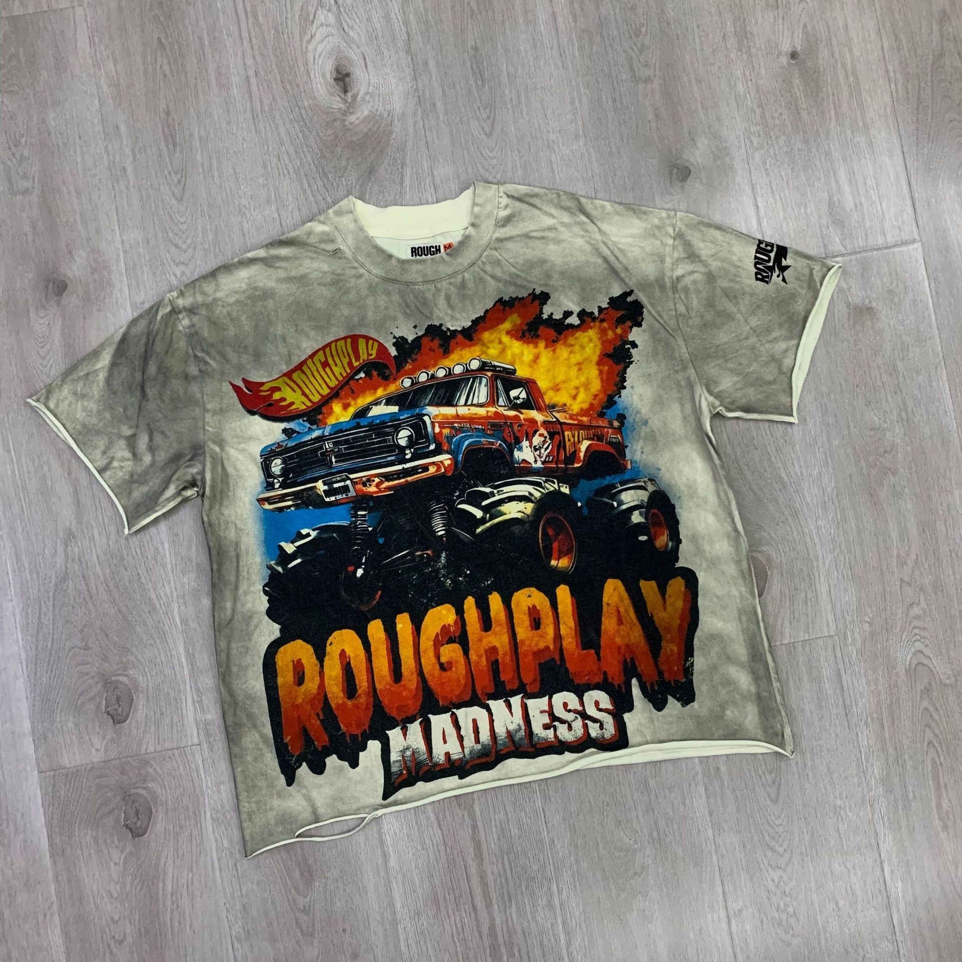 RoughPlay NYC Distressed Rhinestone Graphic Tee