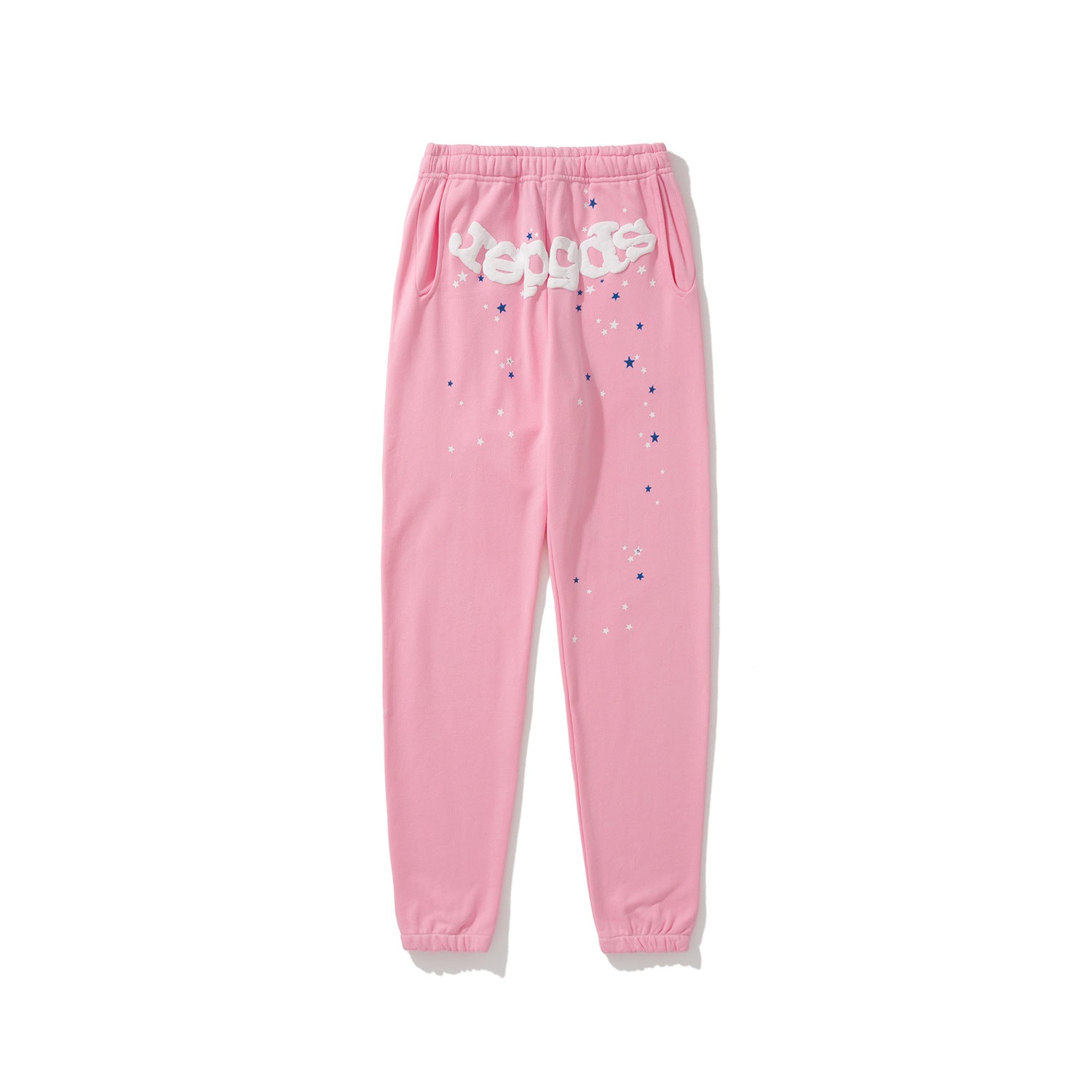 Sp5der 555555 Rhinestone Bubble Letter Spider Web Hoodie & Sweatpants