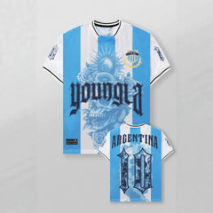 YOUNGLA Men's Soccer Jersey Graphic Tee – Oversized Quick-Dry Athletic Shirt
