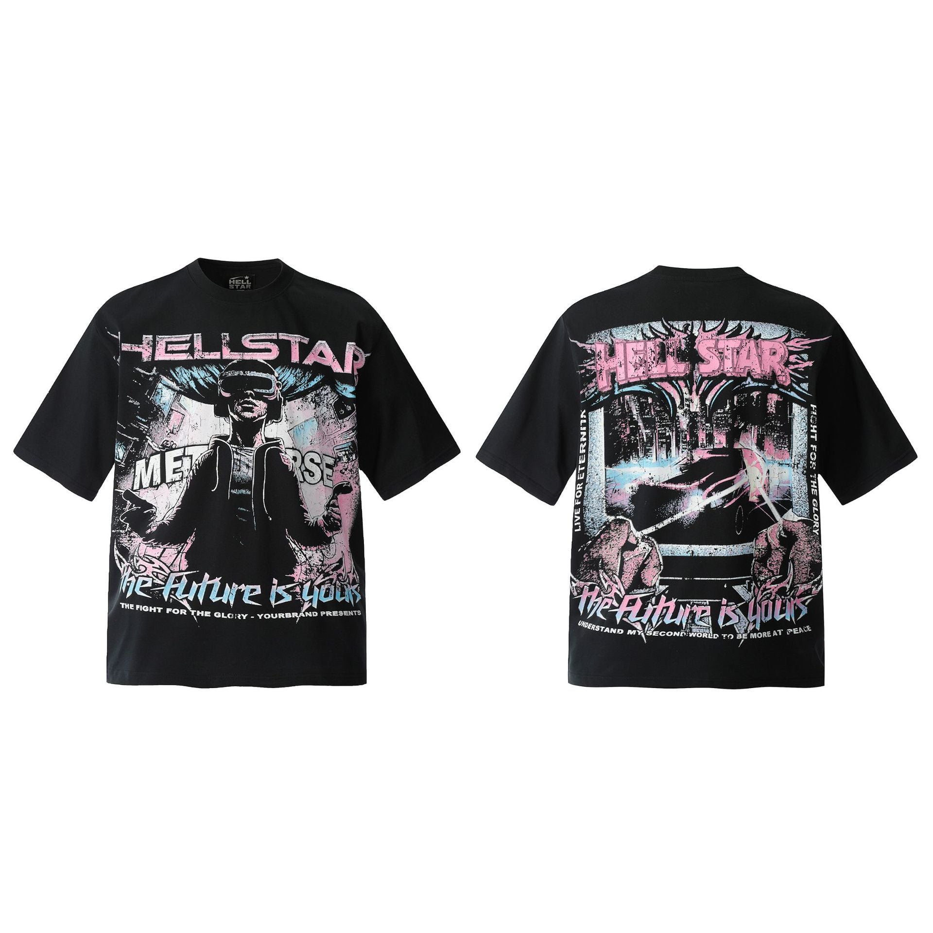 Vintage Washed Distressed Graphic Tee – Oversized Unisex Short Sleeve T-Shirt