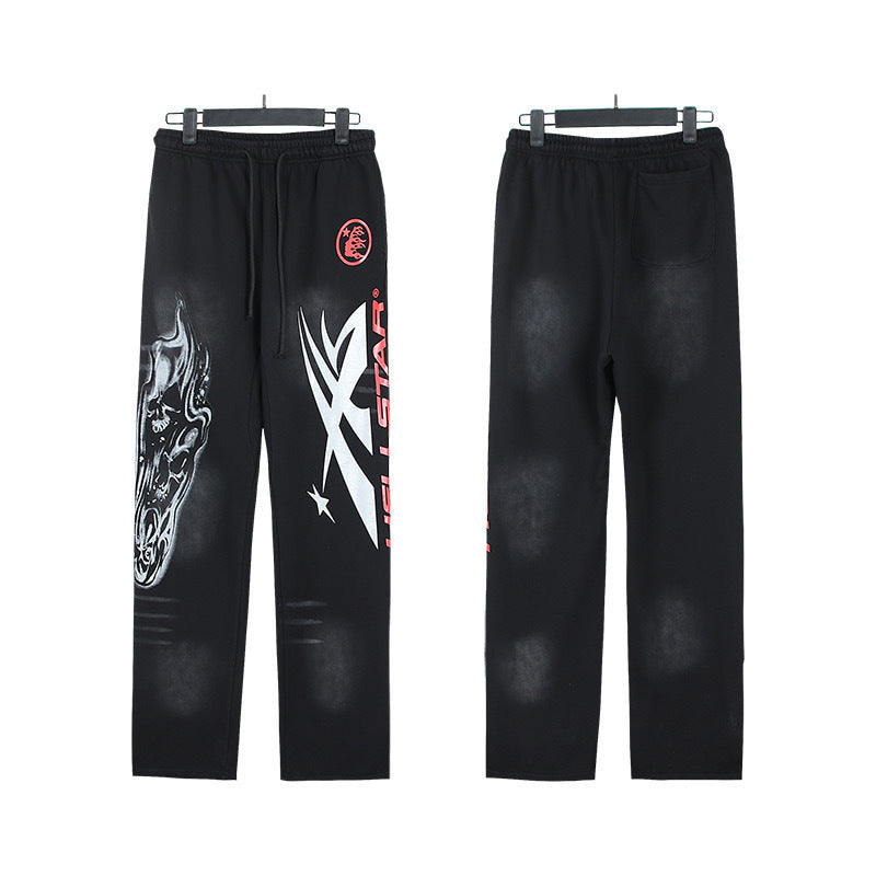 Hellstar Vintage Washed Oversized Hoodie & Sweatpants Set – Unisex American Streetwear