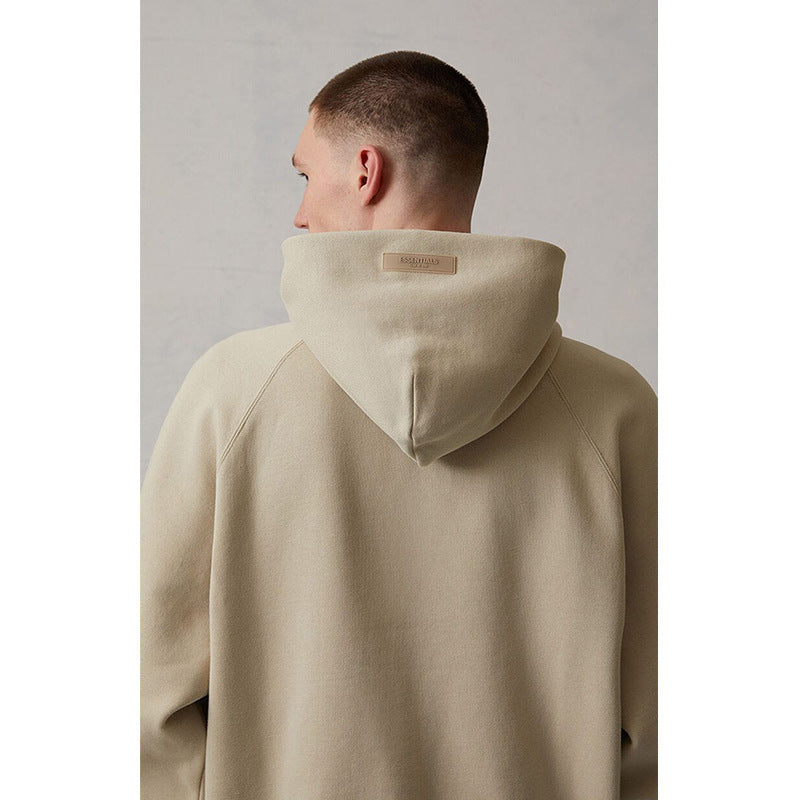 FOG Essentials 1977 Flocked Logo Fleece Pullover Hoodie – 2022SS Vintage American Streetwear