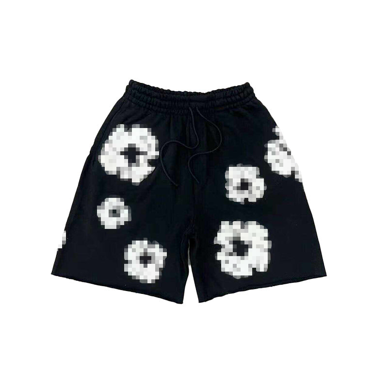 Kapok Puff Print Relaxed Shorts – High Street Unisex American Streetwear