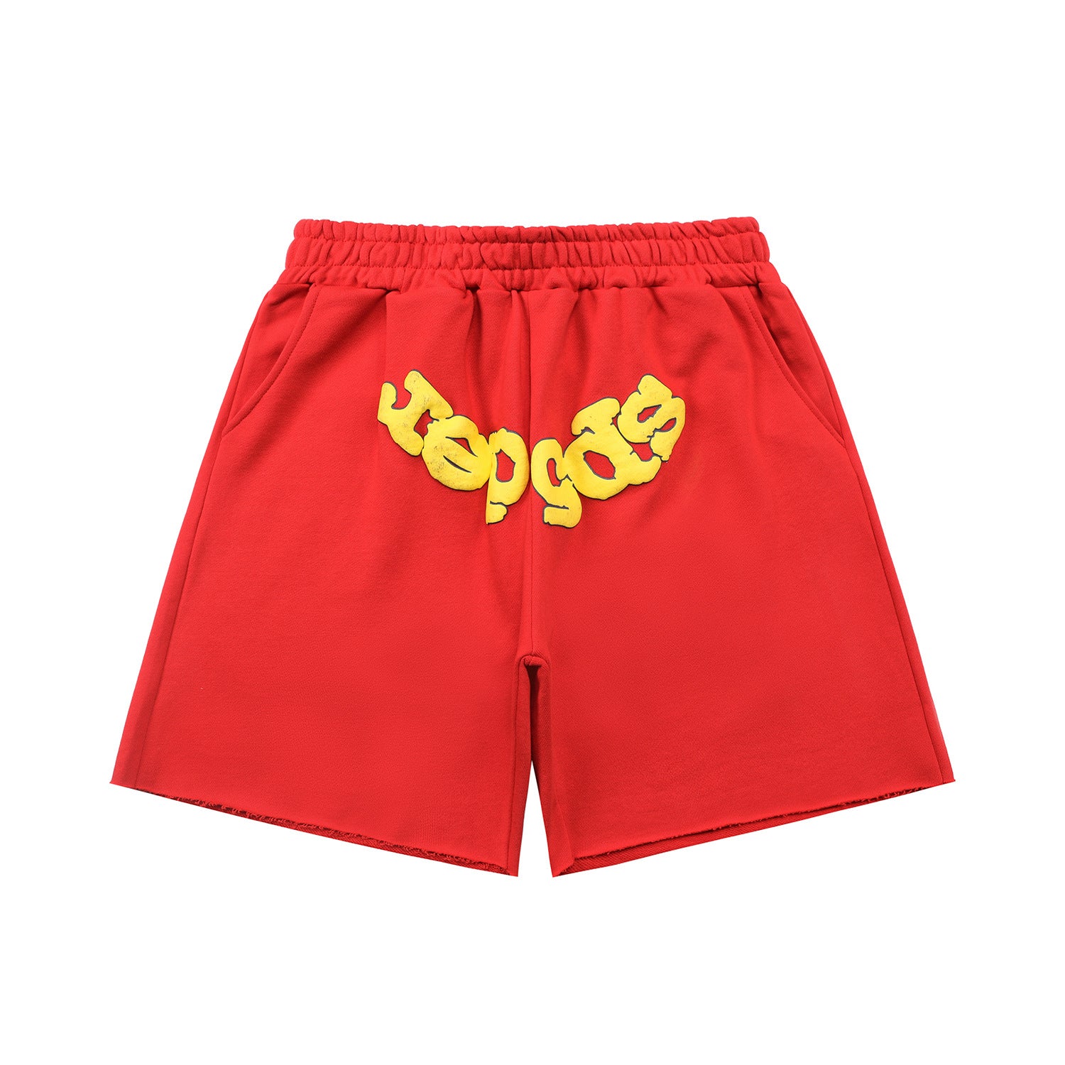 Sp5der 555555 Spider Web Bubble Letter Shorts