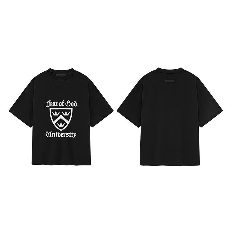 FOG Essentials Holiday Heavyweight Crewneck T-Shirt – Meteorite Black