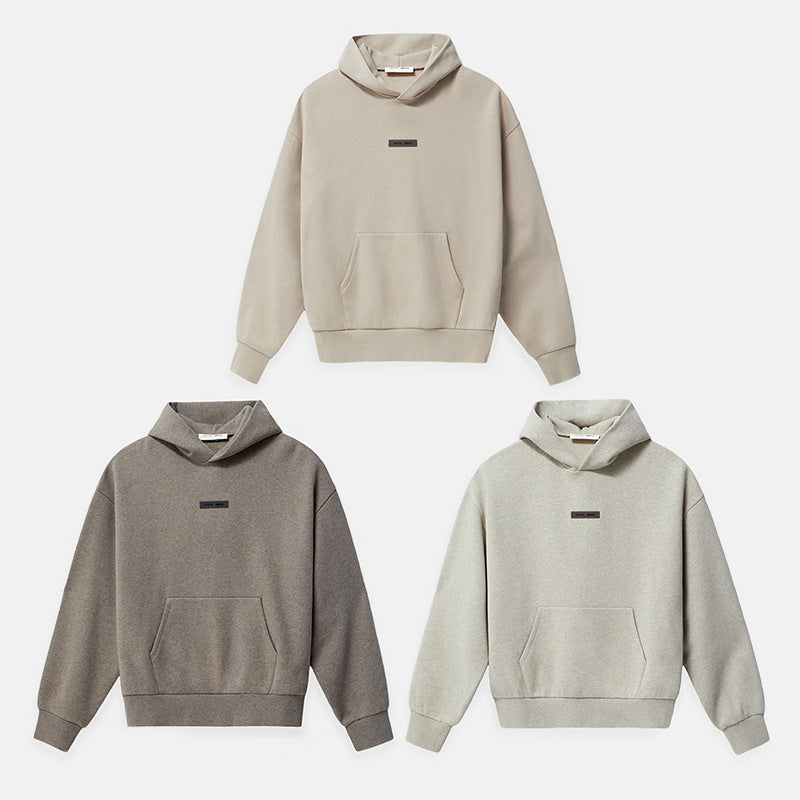 FOG Essentials Heavyweight Metallic Heat Transfer Pullover Hoodie – Spring 2025 American Streetwear