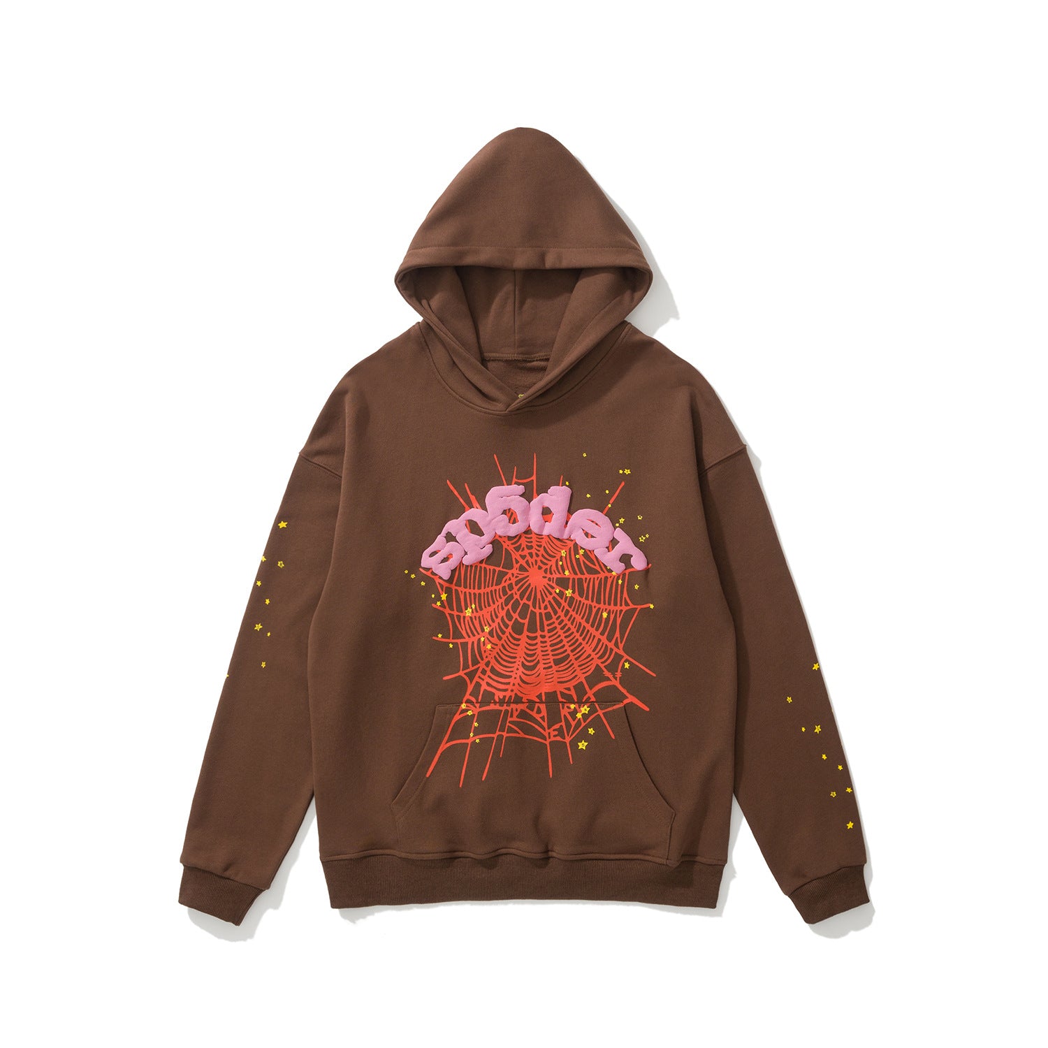 Sp5der 555555 Rhinestone Bubble Letter Spider Web Hoodie & Sweatpants