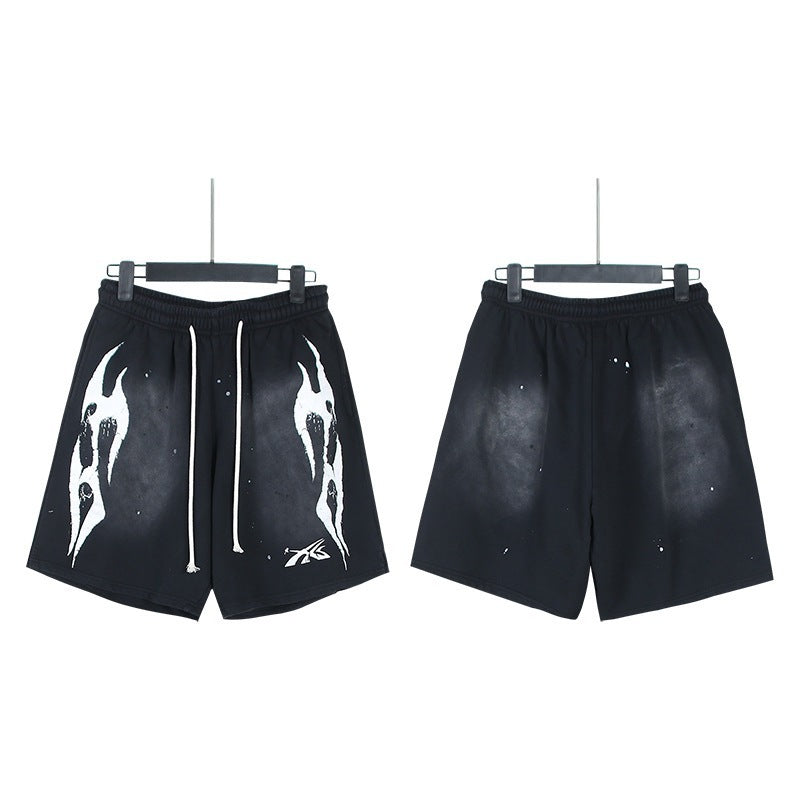 Hellstar Acid-Washed Graphic Tee & Shorts Set