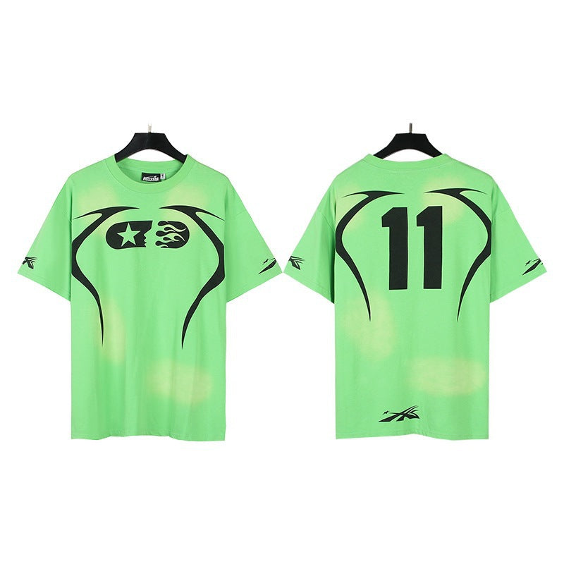 Hellstar Acid-Washed Graphic Tee & Shorts Set