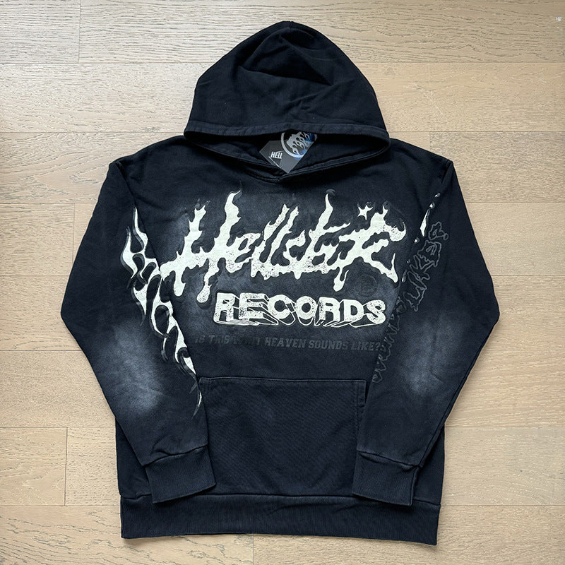 HELLSTAR NFC Washed Vintage Oversized Hoodie — Unisex Streetwear