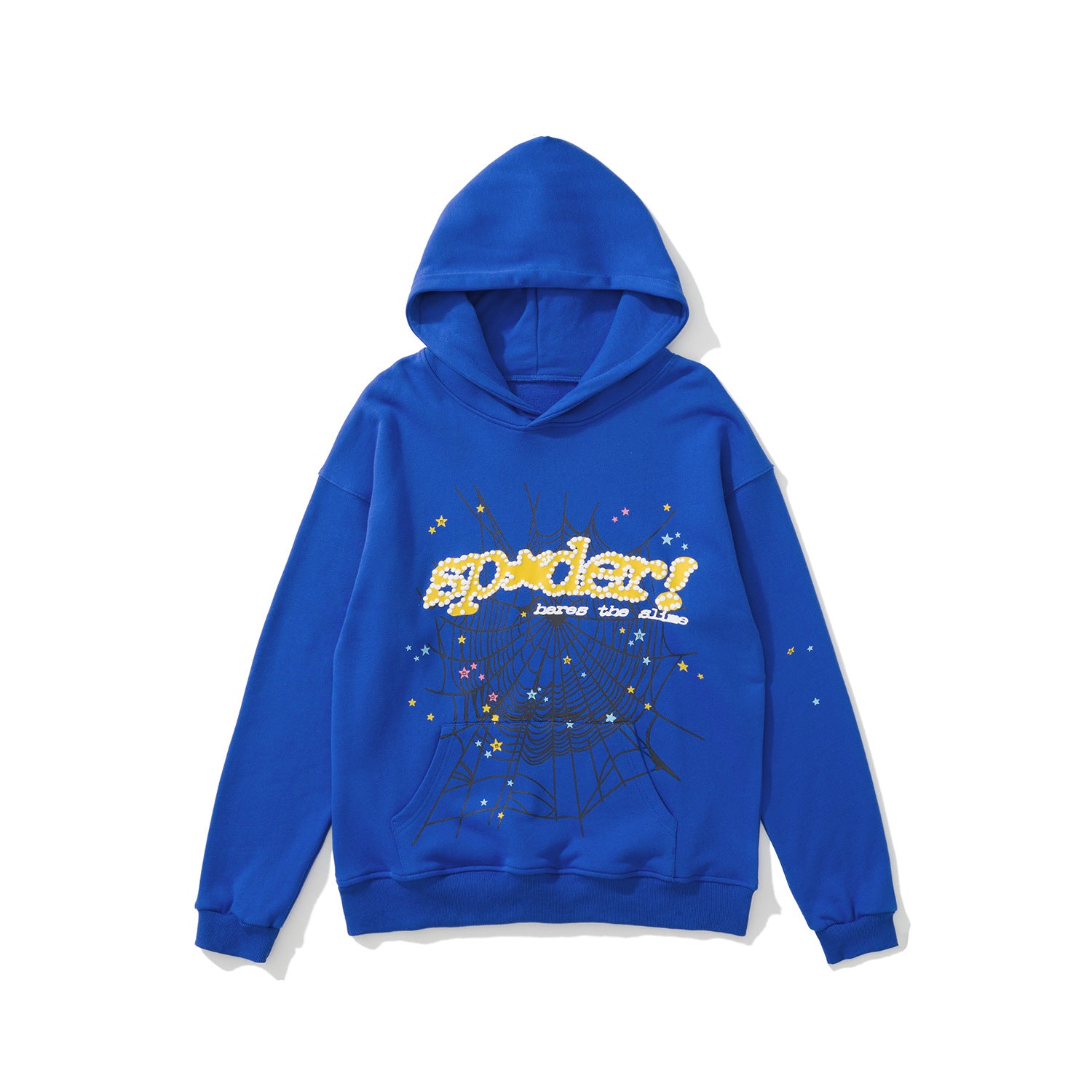 Sp5der 555555 Rhinestone Bubble Letter Spider Web Hoodie & Sweatpants