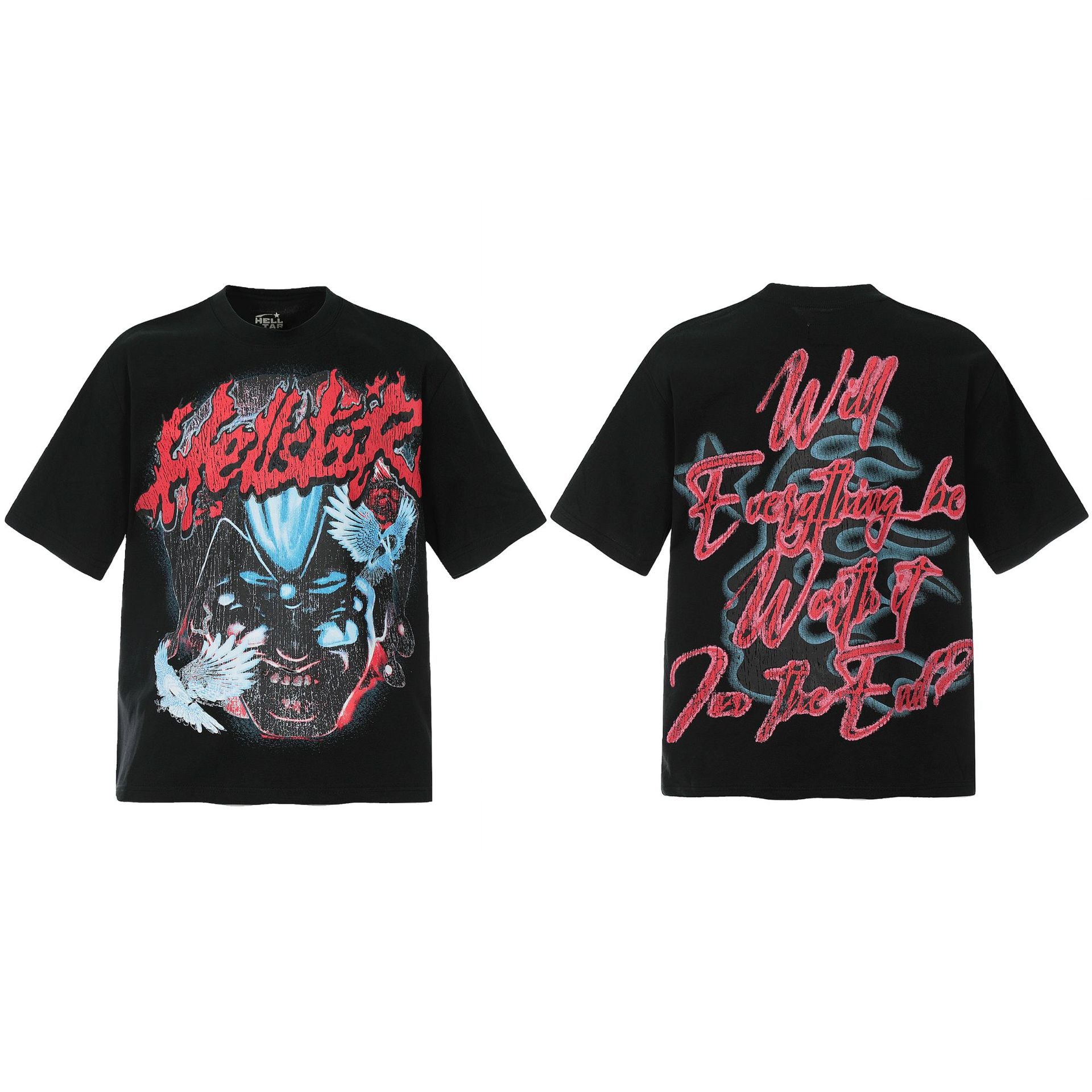 Vintage Washed Distressed Graphic Tee – Oversized Unisex Short Sleeve T-Shirt
