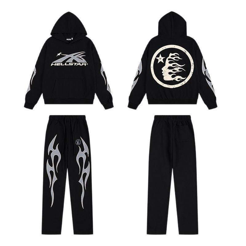 Hell Star Heavyweight Terry Tracksuit – Black