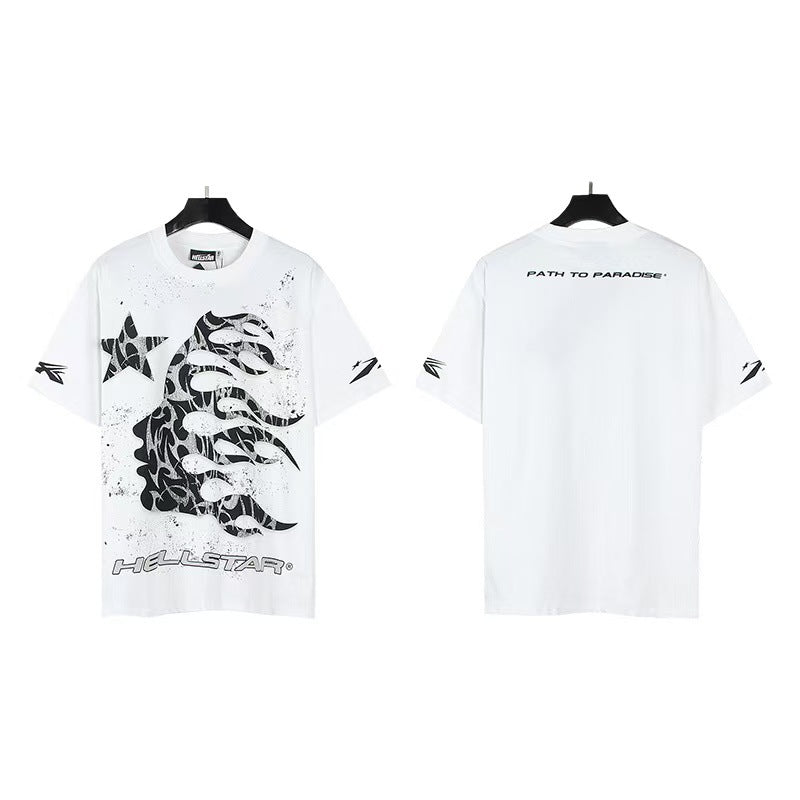 HELL Vintage Washed Graphic Tee – Oversized Unisex Short Sleeve T-Shirt