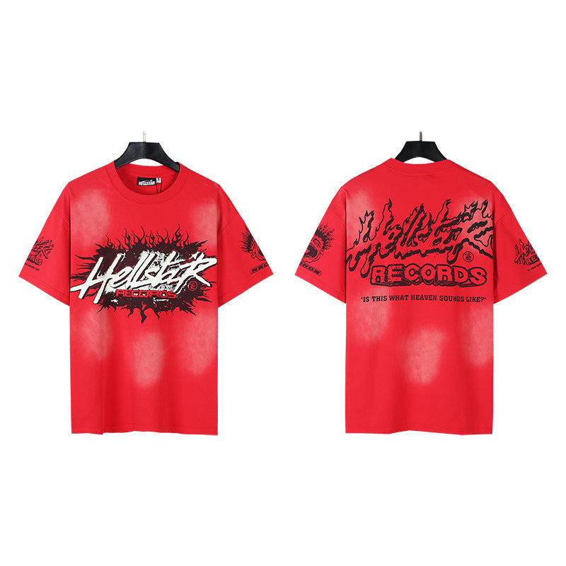 Vintage Washed Oversized Graphic Tee – Unisex American Streetwear