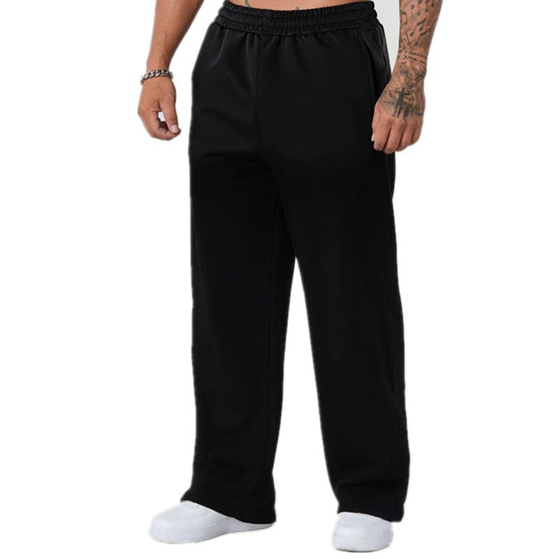 YOUNGLA Men's Camo Stripe Straight Leg Pants – Relaxed Fit Athletic Joggers