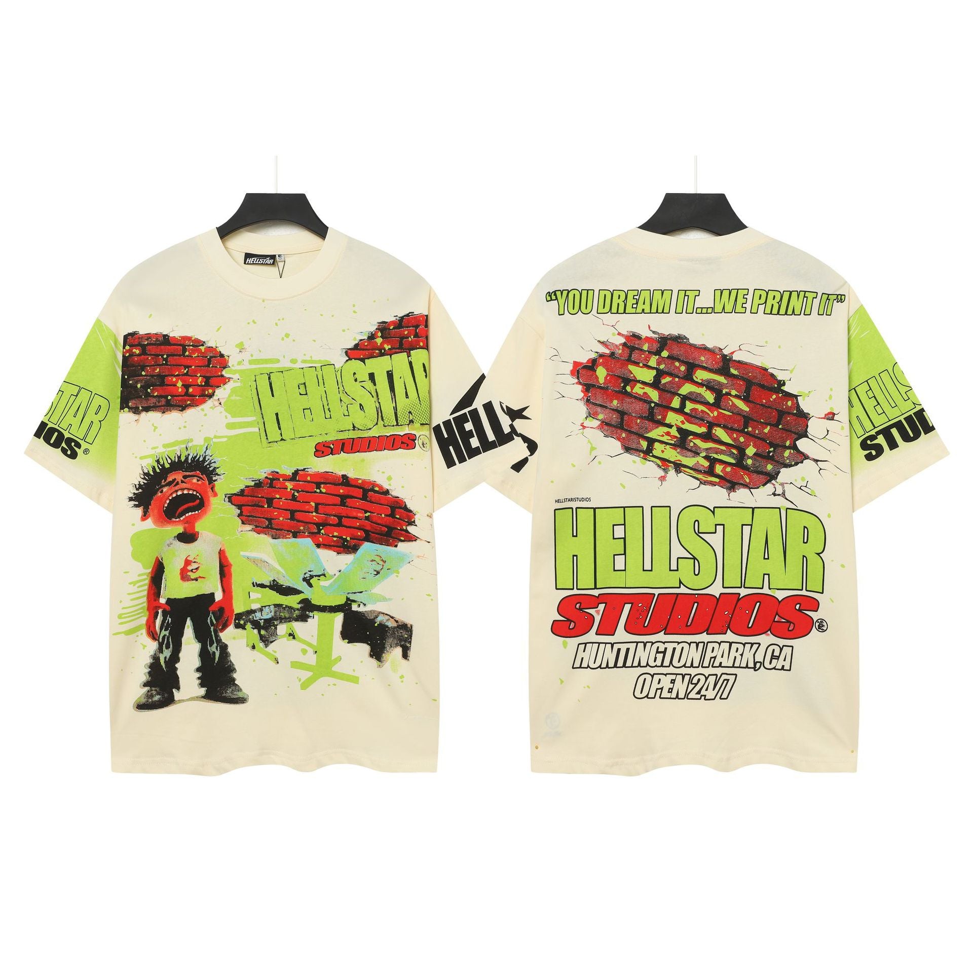 HELL Vintage Washed Graphic Tee – Oversized Unisex Short Sleeve T-Shirt