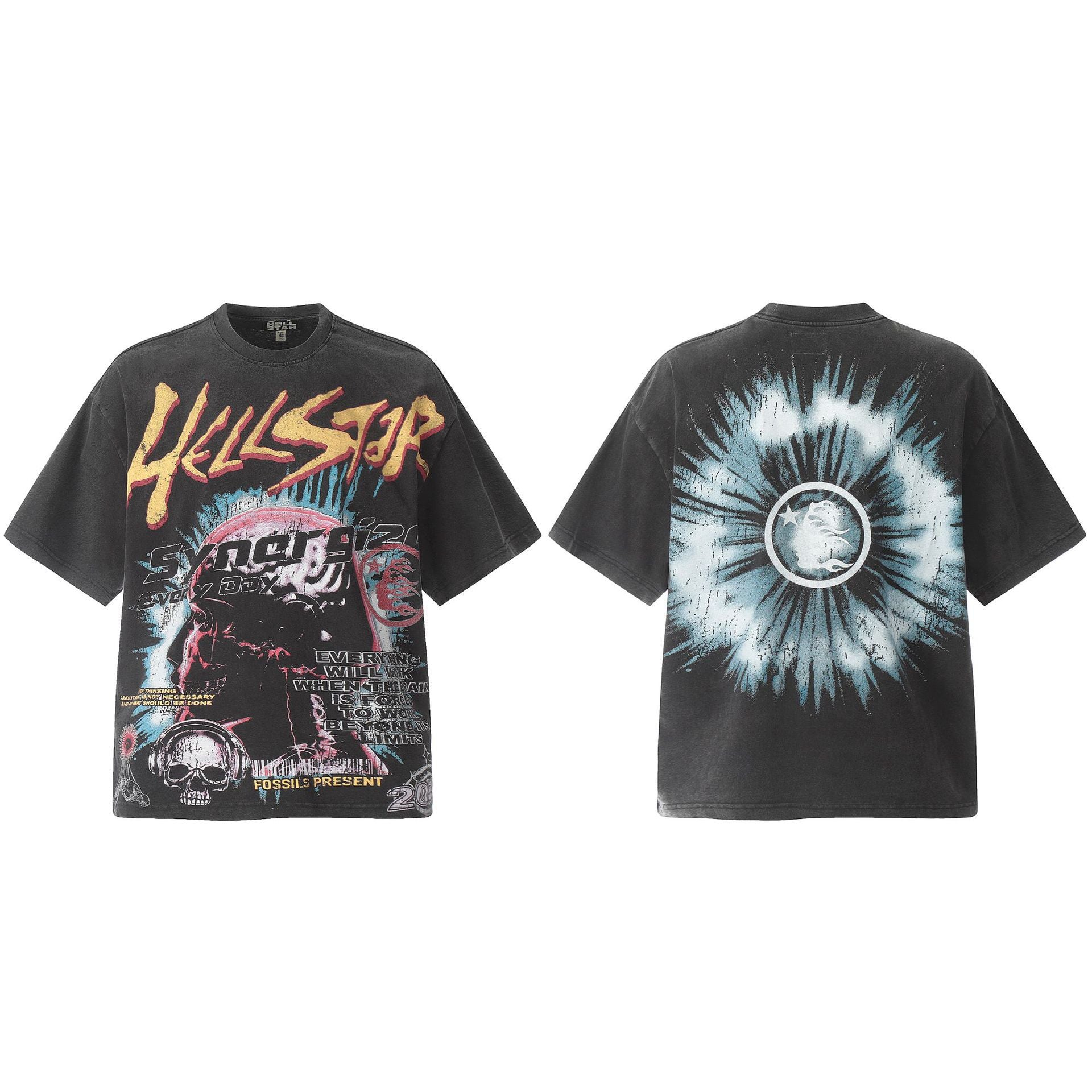 HELLSTAR Vintage Graphic Print Oversized Tee – Unisex Streetwear