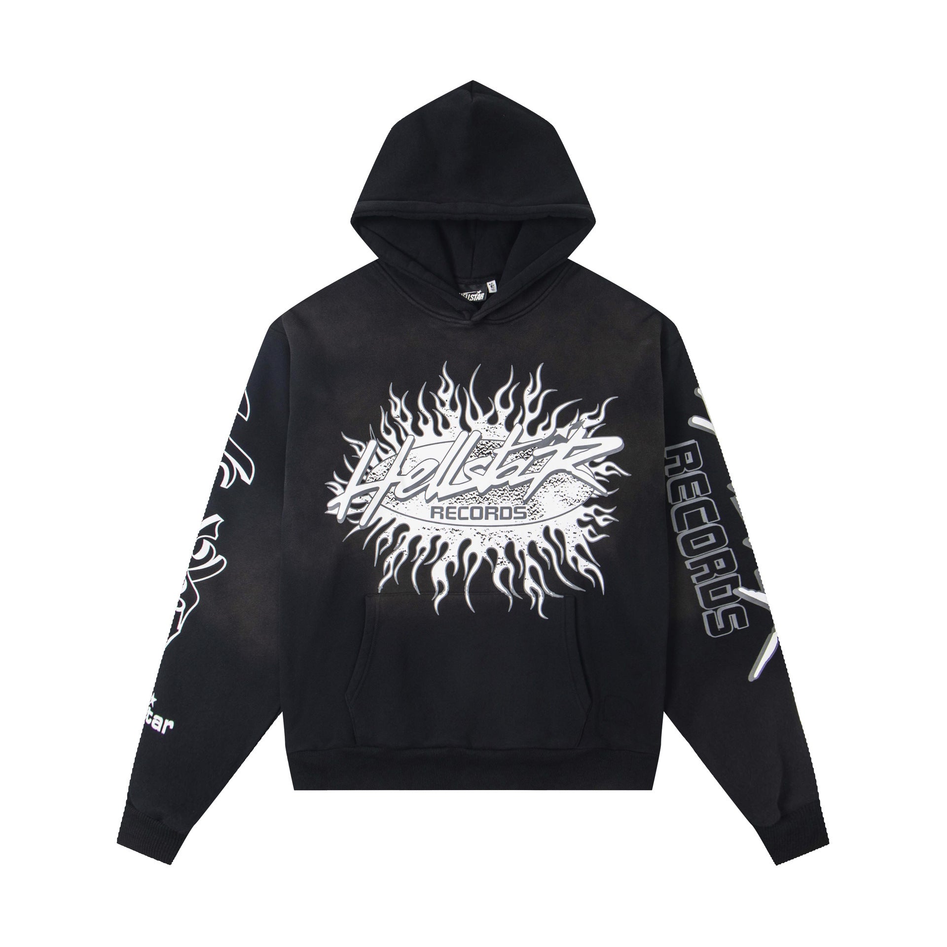 2025 Hellstar Streetwear Fleece-Lined Washed Zip-Up Hoodie – Unisex