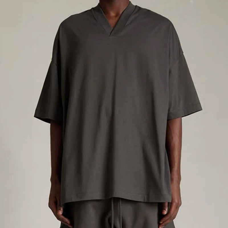 FOG Essentials V-Neck Short Sleeve T-Shirt – 2024 Spring/Summer Men's Relaxed Fit