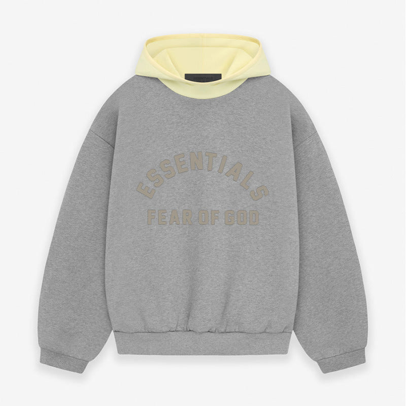 FOG Essentials Color Block Fleece Pullover Hoodie – 24SS American Streetwear