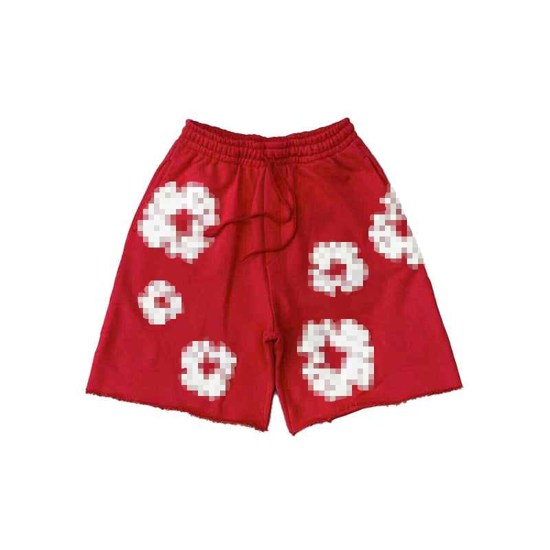 Kapok Puff Print Relaxed Shorts – High Street Unisex American Streetwear