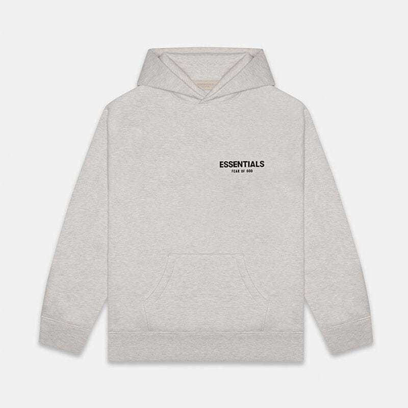 FOG Essentials Front & Back Flocked Logo Pullover Hoodie – 2022SS Unisex American Streetwear