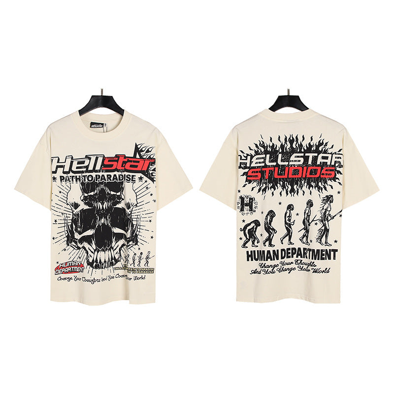 HELLSTAR Washed Vintage Graphic Tee — Unisex Oversized Streetwear