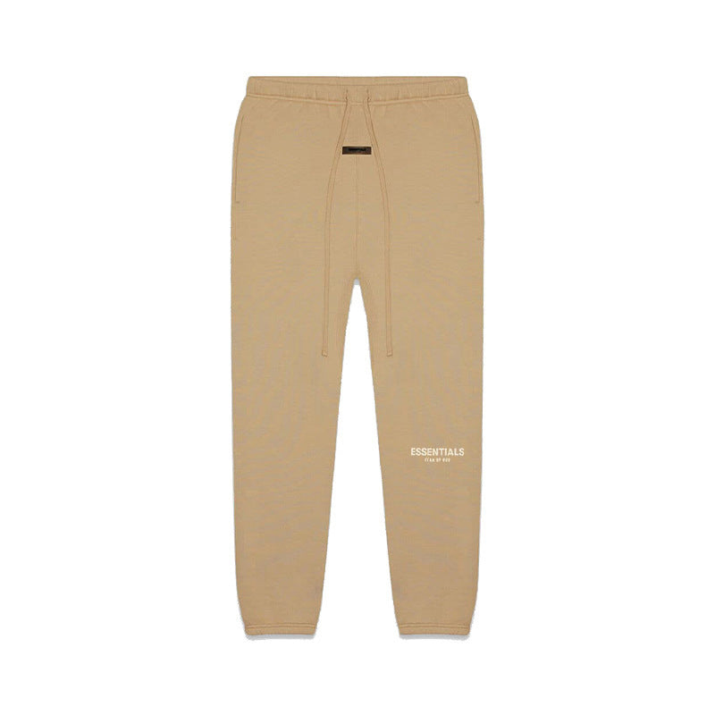 FOG Essentials White Flocked Print Fleece Sweatpants – 2022SS American Streetwear