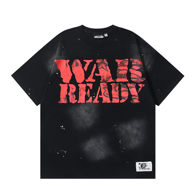 HELLSTAR Washed Vintage Graphic Tee — Unisex Oversized Streetwear