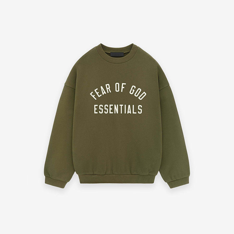 FOG Essentials Fleece Crewneck Pullover Sweatshirt – 2024FW Unisex American Streetwear