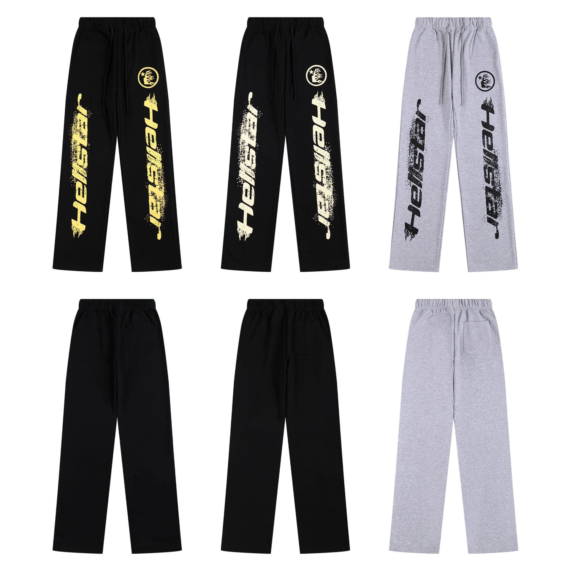 Hell Star Heavyweight Terry Tracksuit – Black Yellow, Black White & Grey Black