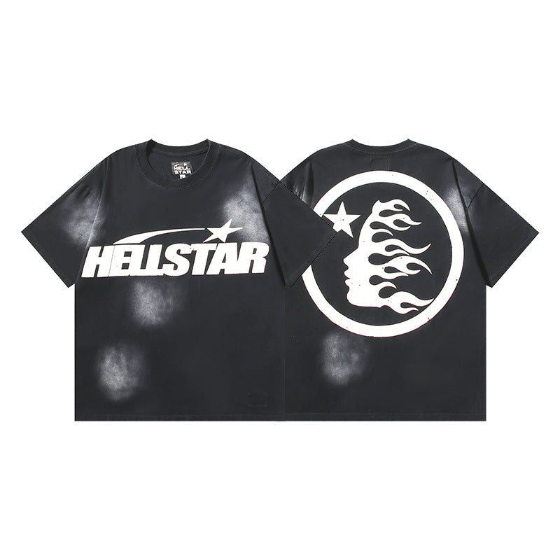 Vintage Washed Oversized Graphic Tee – Unisex American Streetwear