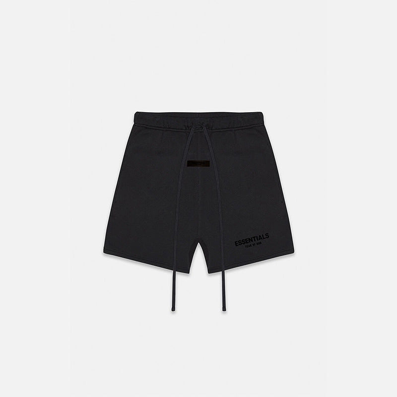 Essentials Flocked Print Fleece Shorts – 2022SS Unisex American Streetwear