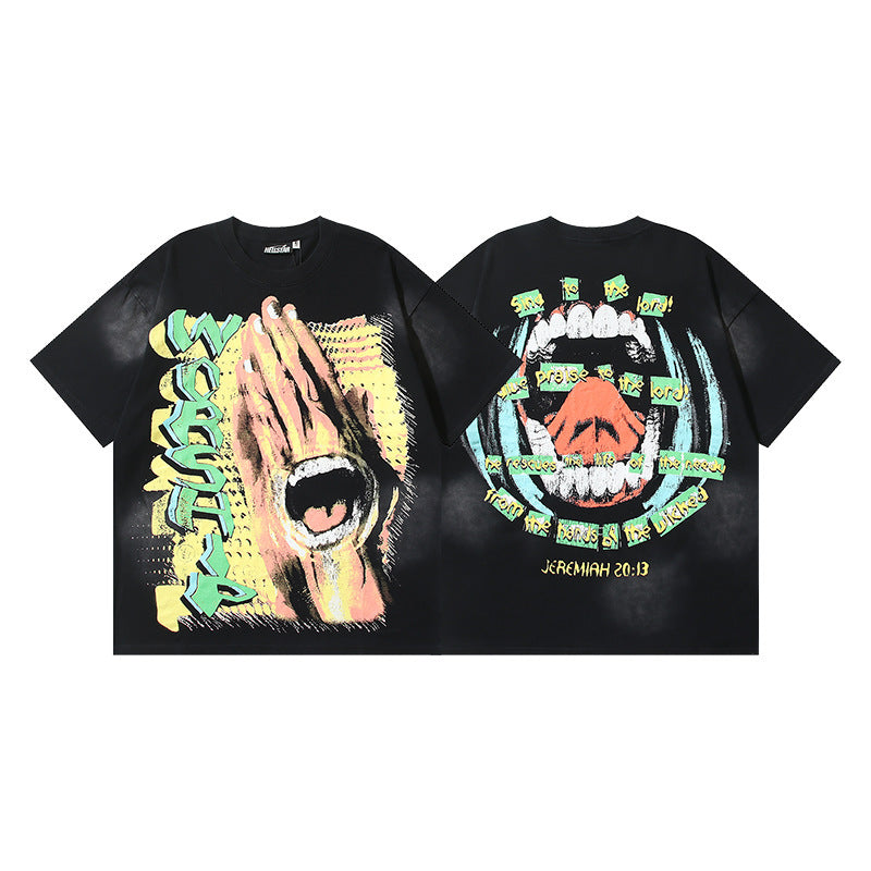 Hellstar Washed Graphic Oversized Tee – Unisex
