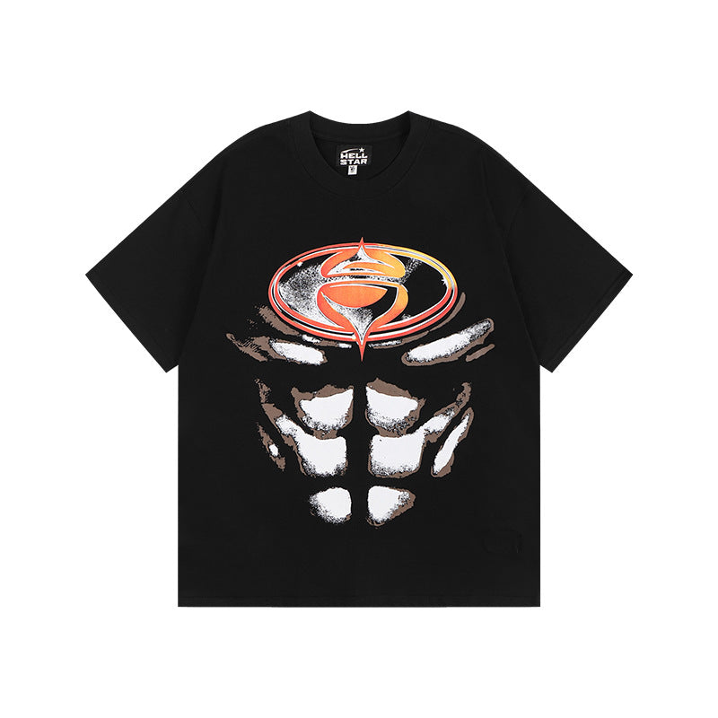HELLSTAR Hip-Hop Graphic Letter Print Streetwear Oversized Cotton Tee