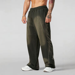 YOUNGLA Men's Graphic Training Joggers – Muscle Fit Workout Pants
