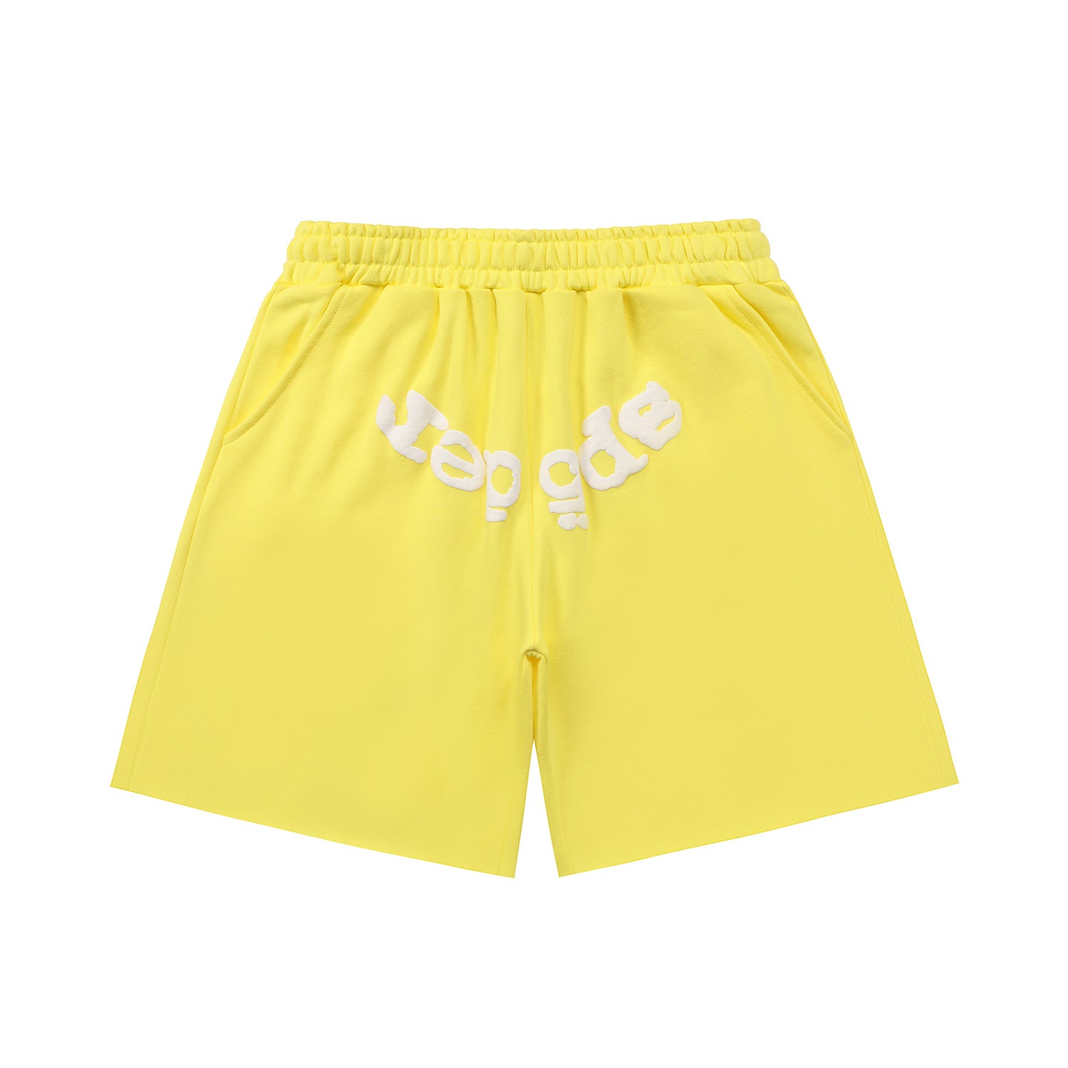 Sp5der 555555 Spider Web Bubble Letter Shorts