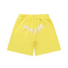Sp5der 555555 Spider Web Bubble Letter Shorts