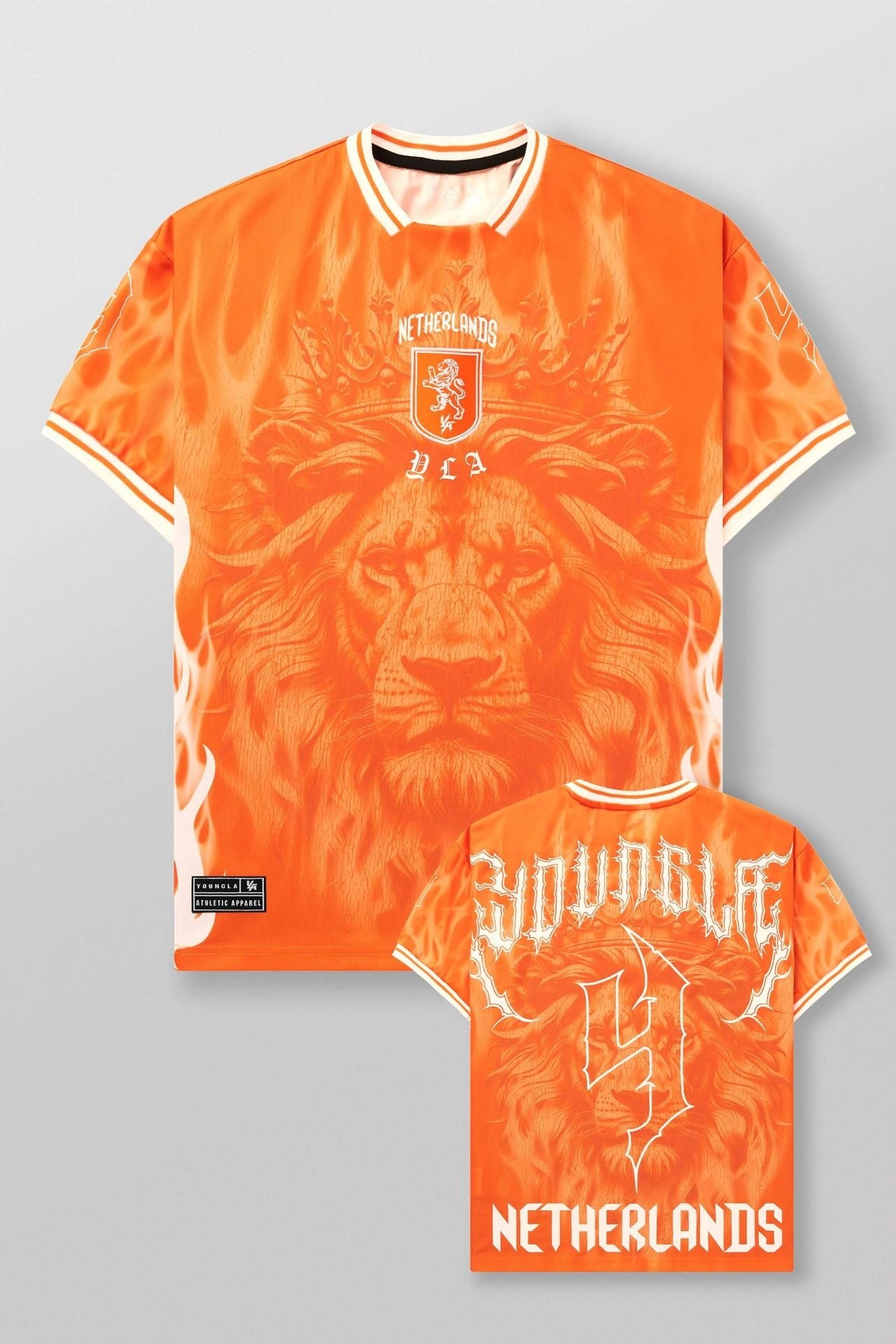YOUNGLA Men's Soccer Jersey Graphic Tee – Oversized Quick-Dry Athletic Shirt