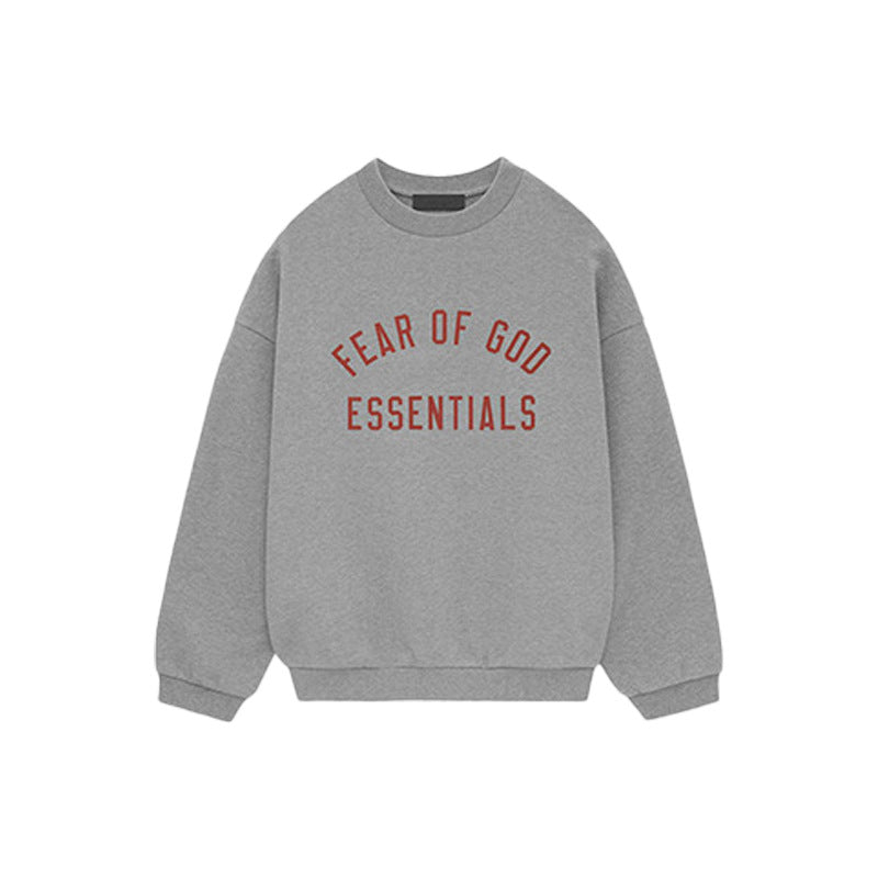 FOG Essentials 480GSM Heavyweight Printed Crewneck Sweatshirt – 2024FW American Streetwear