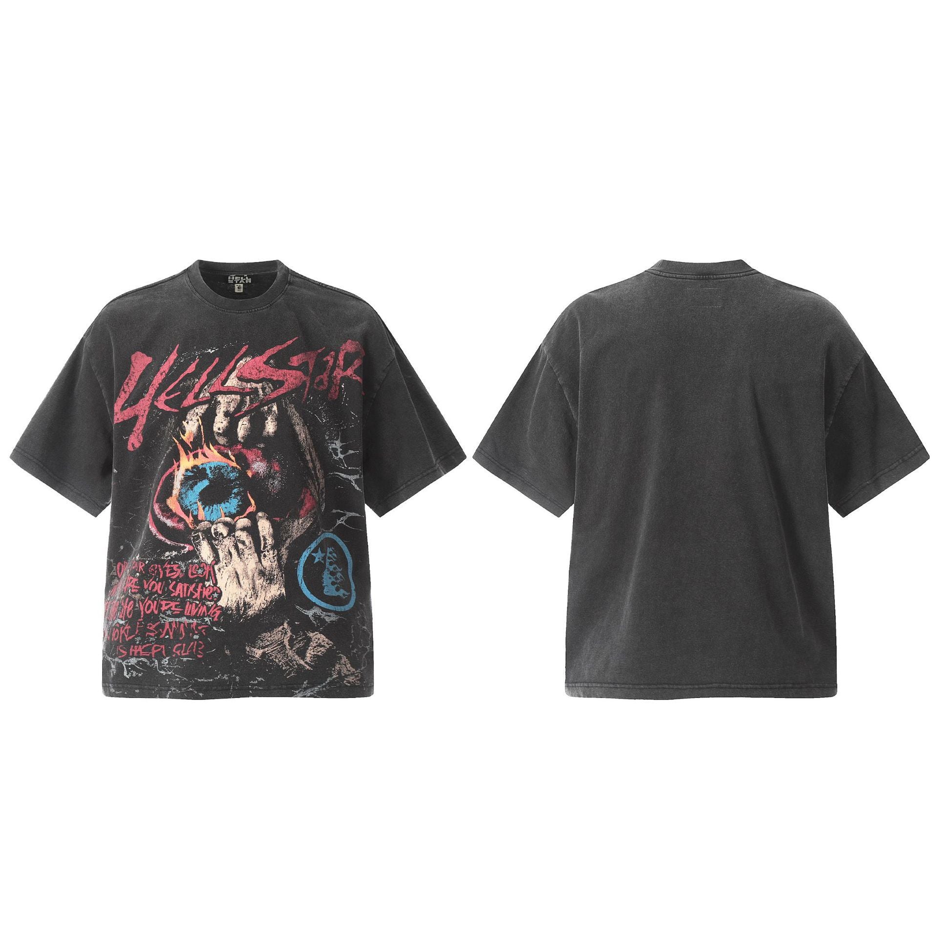HELLSTAR Vintage Graphic Print Oversized Tee – Unisex Streetwear