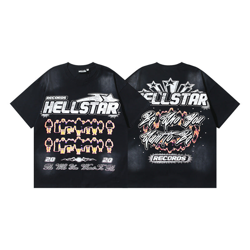 HELL Vintage Washed Oversized Graphic Tee