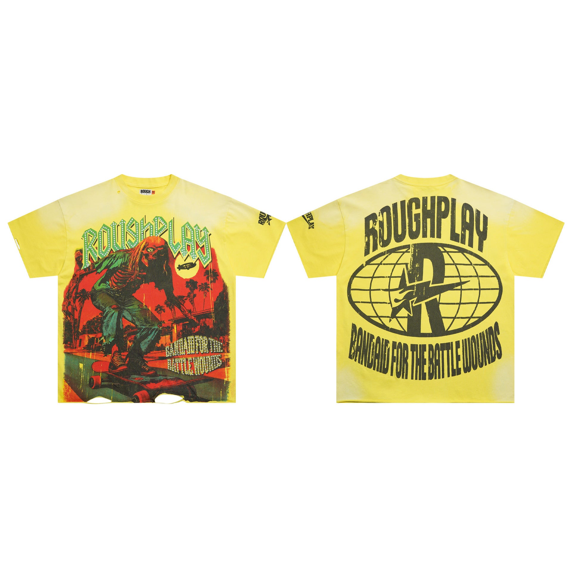 RoughPlay NYC Distressed Rhinestone Graphic Tee