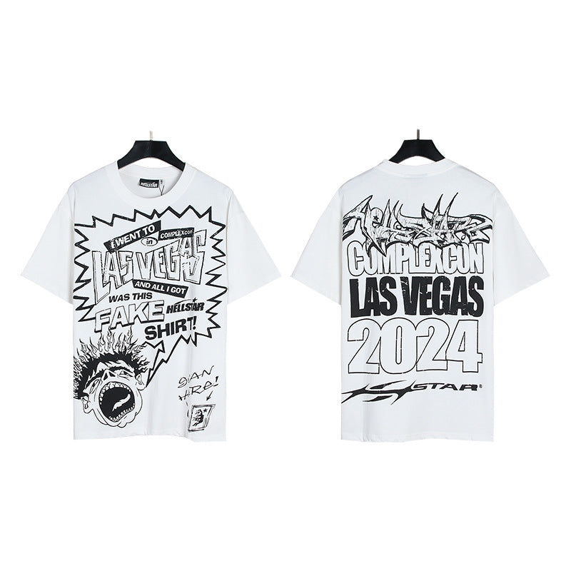 HELLSTAR Washed Vintage Graphic Tee — Unisex Oversized Streetwear