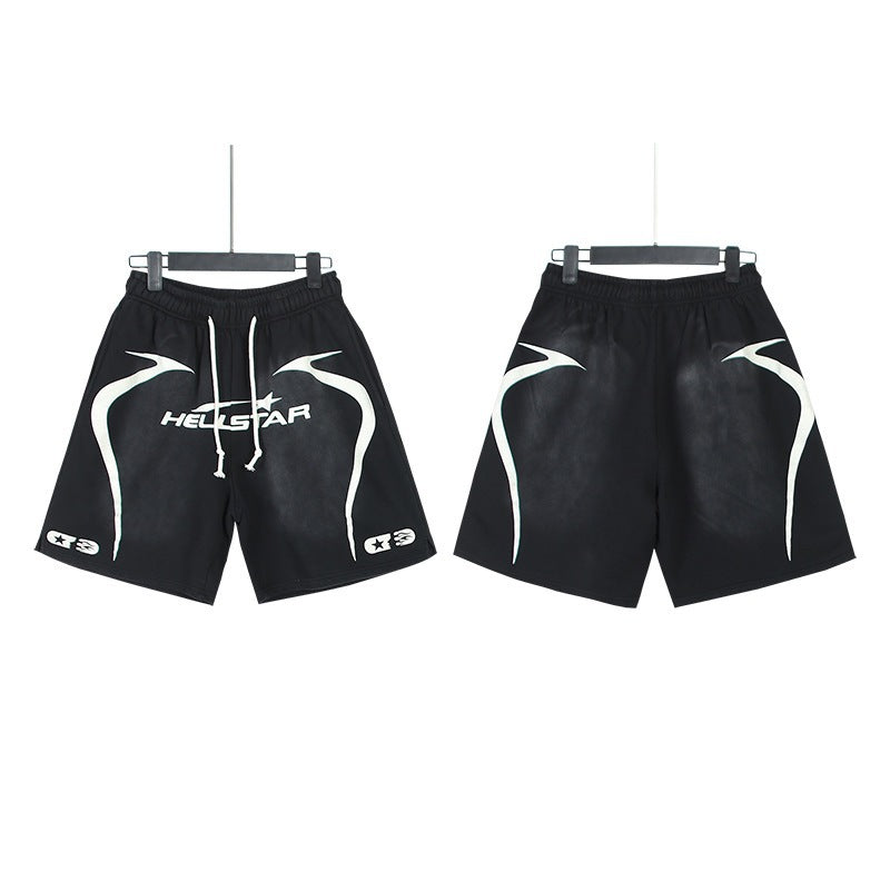 Hellstar Acid-Washed Graphic Tee & Shorts Set