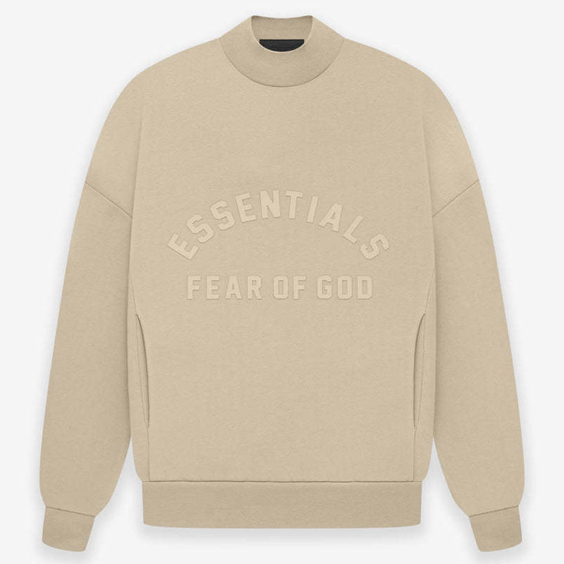 FOG Essentials Silicone Print Crewneck Long Sleeve T-Shirt – 2023SS Vintage American Streetwear