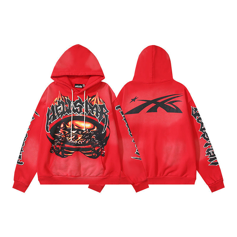 Hellstar Vintage Washed Oversized Hoodie & Sweatpants Set – Unisex American Streetwear