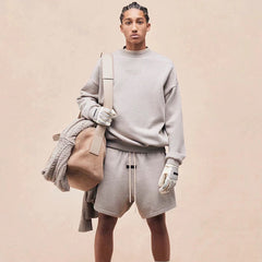FOG Essentials Cloud Series Fleece Crewneck Pullover Sweatshirt – 23FW American Streetwear